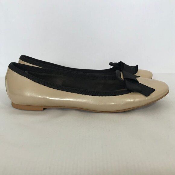 Sperry Patten Leather Pearl & Black Ribbon Flats - Picture 4 of 10